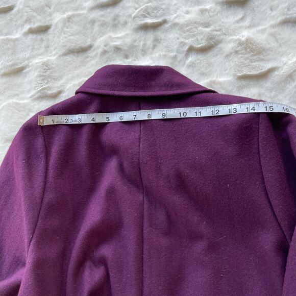 š„Chelsea Studio Wool Blend Burgundy Old Money Timeless Minimalist Overcoat 3X - Picture 12 of 14